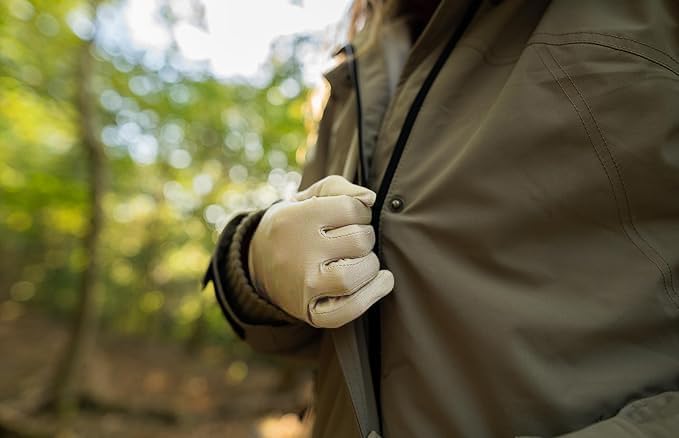 Pure Silk Glove Liners | Soft & Comfortable | Inner Thermal Touchscreen Gloves | Natural Wear | Unisex | Wash Bag Included (Cream, Small)