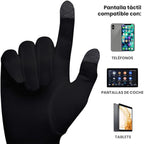 Pure Silk Glove Liners | Soft & Comfortable | Inner Thermal Touchscreen Gloves | Natural Wear | Unisex | Wash Bag Included (Jet Black, Small)