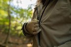 Pure Silk Glove Liners | Soft & Comfortable | Inner Thermal Touchscreen Gloves | Natural Wear | Unisex | Wash Bag Included (Khaki, Small)